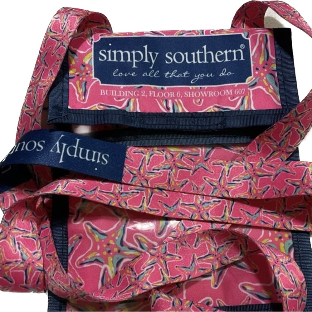 Simply Southern Lanyard ID Passport Card Work Badge ID Holder Pink Starfish